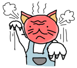 Funny Cat man sticker #6861624