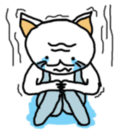 Funny Cat man sticker #6861625