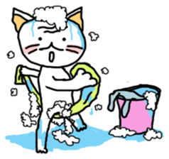 Funny Cat man sticker #6861627