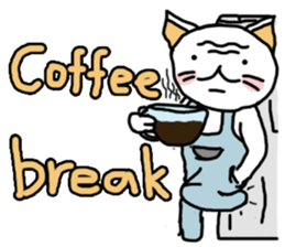 Funny Cat man sticker #6861628