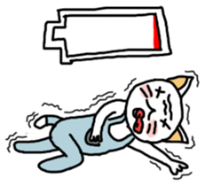 Funny Cat man sticker #6861630