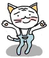 Funny Cat man sticker #6861632