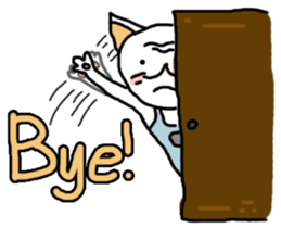 Funny Cat man sticker #6861634