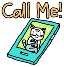 Funny Cat man sticker #6861635