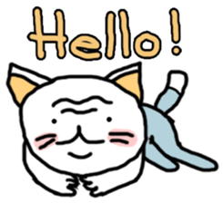 Funny Cat man sticker #6861636