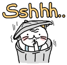 Funny Cat man sticker #6861638