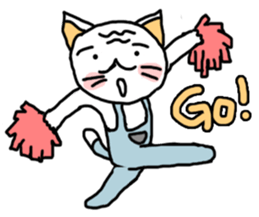 Funny Cat man sticker #6861639