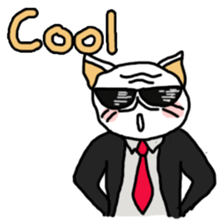 Funny Cat man sticker #6861640