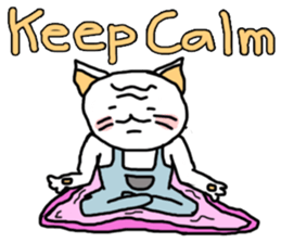 Funny Cat man sticker #6861641