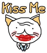 Funny Cat man sticker #6861642