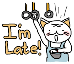 Funny Cat man sticker #6861643