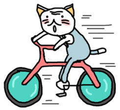 Funny Cat man sticker #6861644