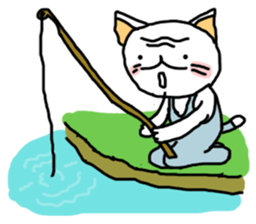 Funny Cat man sticker #6861645