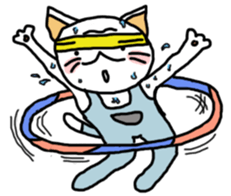 Funny Cat man sticker #6861647