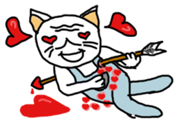 Funny Cat man sticker #6861648