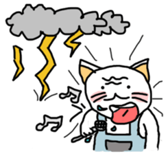 Funny Cat man sticker #6861650