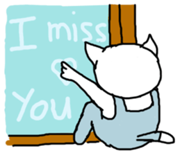 Funny Cat man sticker #6861652