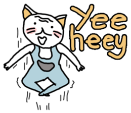 Funny Cat man sticker #6861653