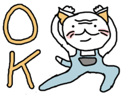 Funny Cat man sticker #6861655