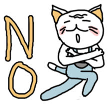 Funny Cat man sticker #6861656