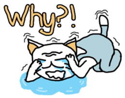 Funny Cat man sticker #6861660