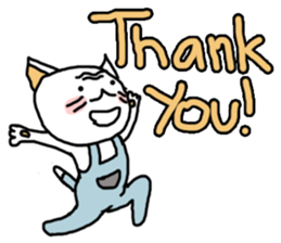 Funny Cat man sticker #6861662