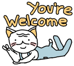 Funny Cat man sticker #6861663