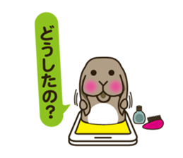 Lop-eared bunny Popo and friends3. sticker #6862793