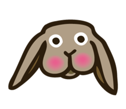 Lop-eared bunny Popo and friends3. sticker #6862797