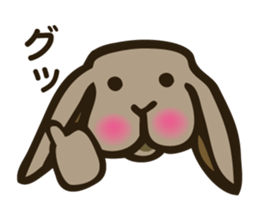 Lop-eared bunny Popo and friends3. sticker #6862798