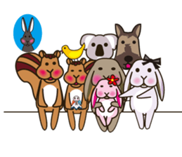 Lop-eared bunny Popo and friends3. sticker #6862812