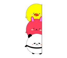 The Zu round Animal sticker #6862976