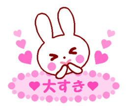 Cute rabbit and friends 2 sticker #6863424