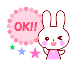 Cute rabbit and friends 2 sticker #6863428