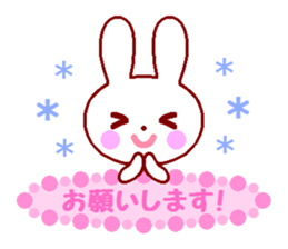 Cute rabbit and friends 2 sticker #6863430