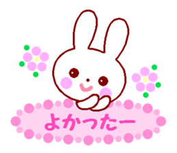 Cute rabbit and friends 2 sticker #6863446