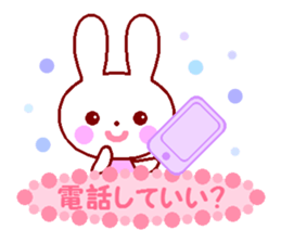 Cute rabbit and friends 2 sticker #6863448