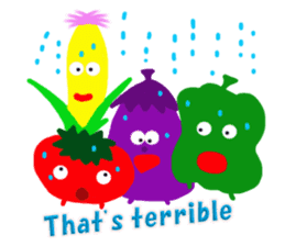 vegetable and insects sticker #6865183