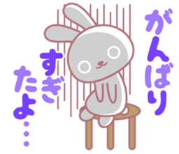 Pink rabbit of usable message sticker #6865371