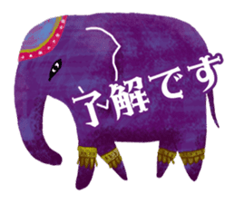 Ethnic Elephant and the sun. sticker #6865477