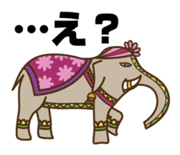 Ethnic Elephant and the sun. sticker #6865488