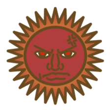 Ethnic Elephant and the sun. sticker #6865500