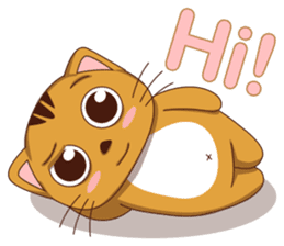 Cute brown kitten sticker #6865746