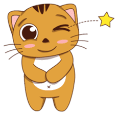 Cute brown kitten sticker #6865752