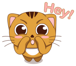 Cute brown kitten sticker #6865755
