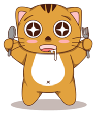 Cute brown kitten sticker #6865762