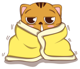 Cute brown kitten sticker #6865764