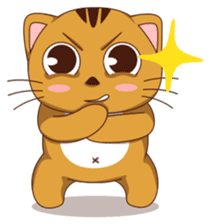 Cute brown kitten sticker #6865766
