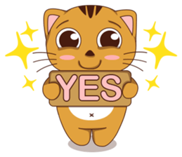 Cute brown kitten sticker #6865769