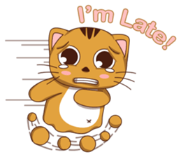 Cute brown kitten sticker #6865777